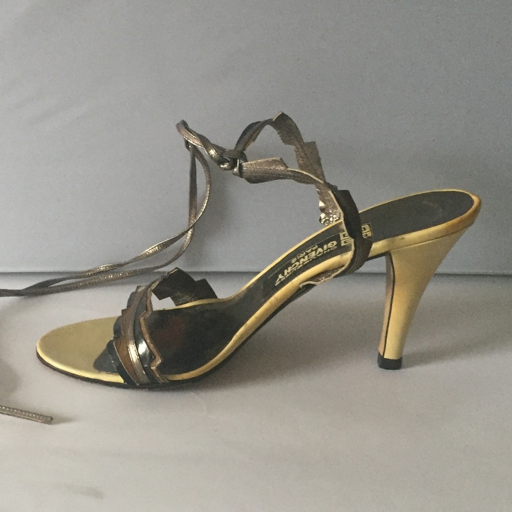Givenchy Metallic Gladiator Lace Up Heels - Picture 4 of 8